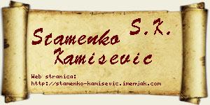 Stamenko Kamišević vizit kartica